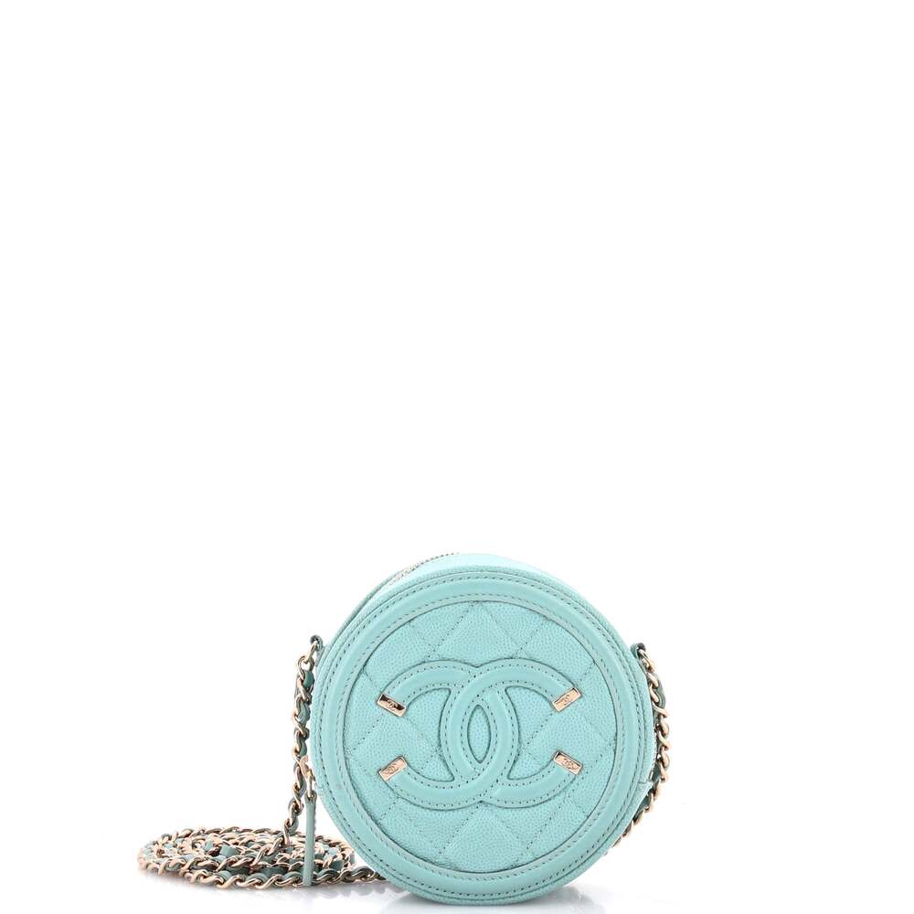 Chanel Filigree Round Clutch With Chain #270714C27B